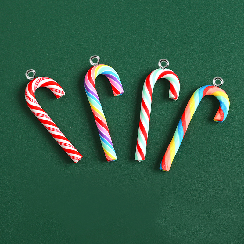 Resin Art Handmade - 10pcs Cute Clay Christmas Pendants Charms