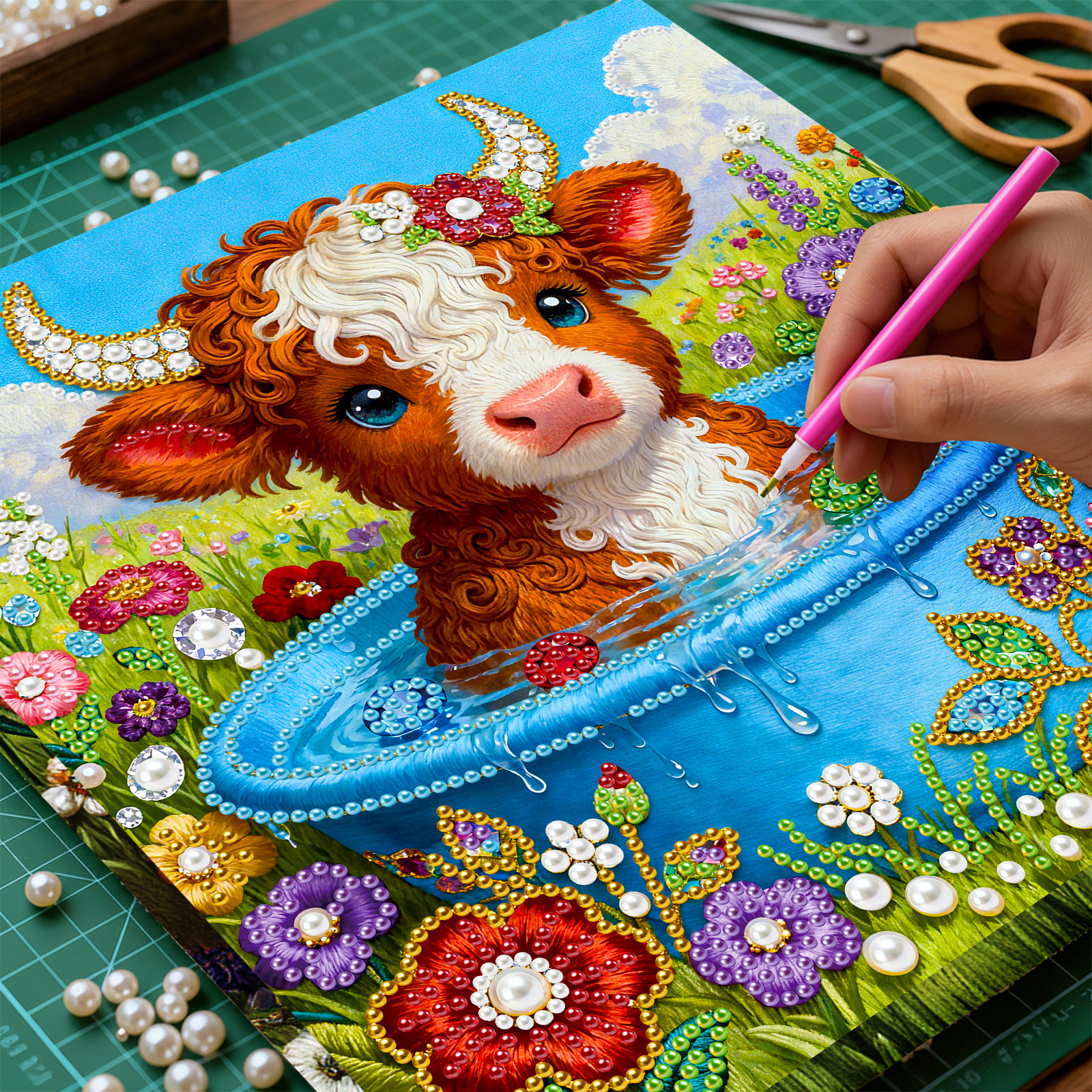 Resin Art Frame - DIY Pearl Diamond Painting Gem Art
