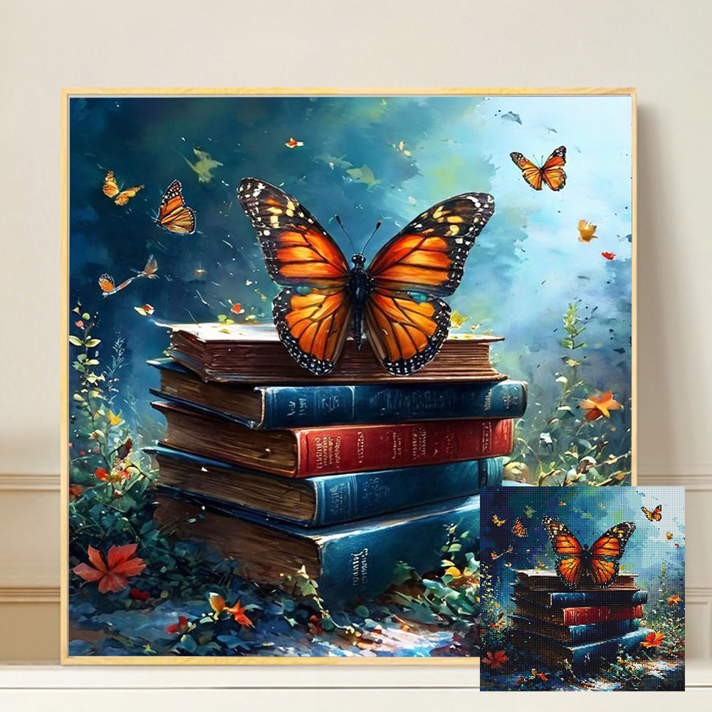 Resin Art Guide Book - Book And Butterfly Diamond Painting Diamond