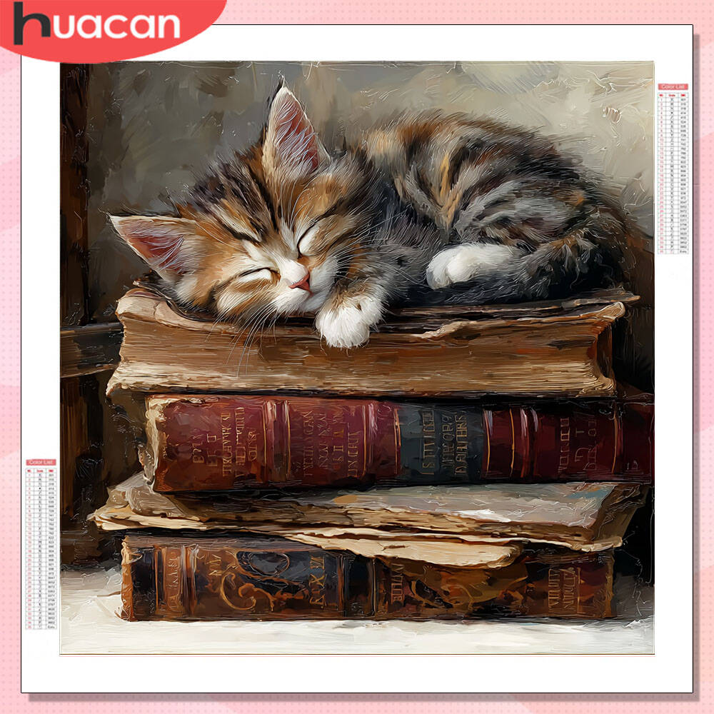Resin Art Guide Book - HUACAN 5D Diamond Painting Cat Animal