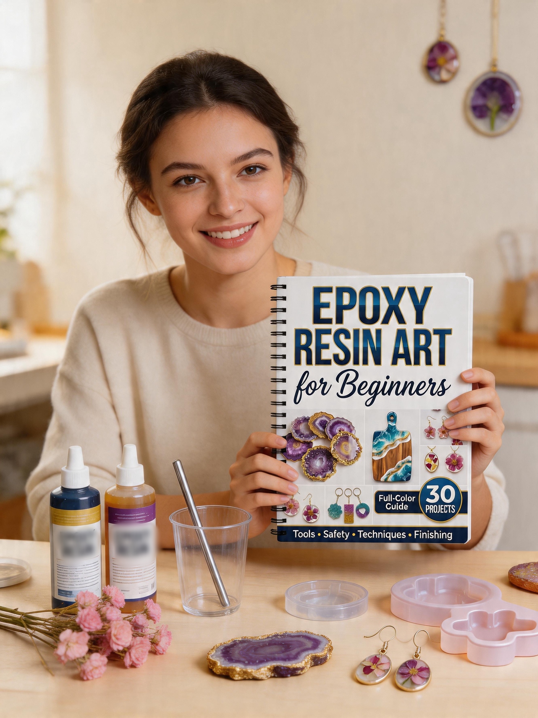 Resin Art Guide Book - 1Pcs Epoxy Resin Art for Beginners