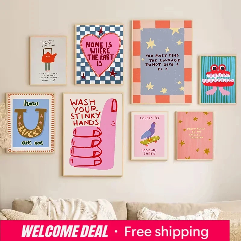 Colorful Humorous House Slogan - Resin Art Quote ulasan dan harga