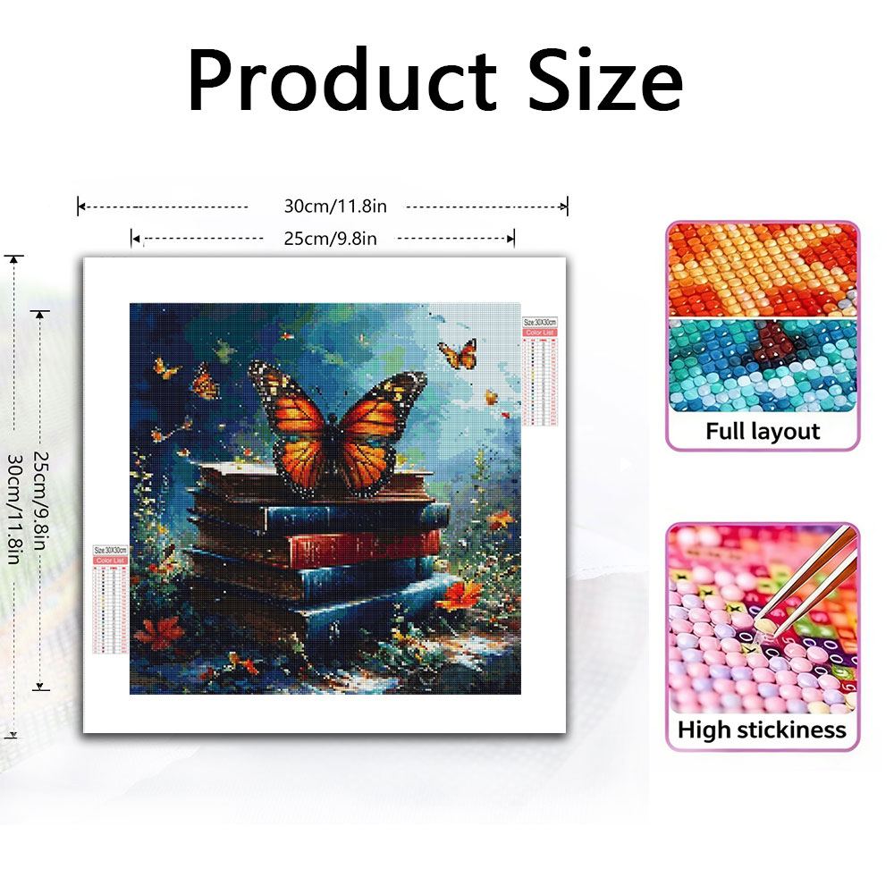 Book And Butterfly Diamond Pai - Resin Art Guide Book ulasan dan harga