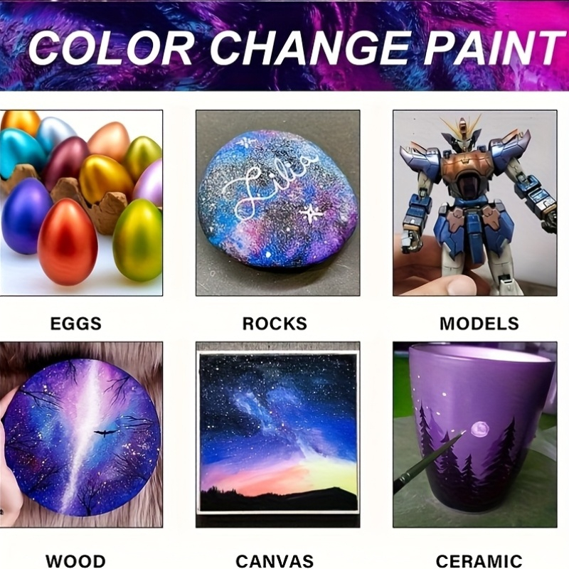 Acrylic Paint Set 6 Colors 50m - Resin Art With Wood ulasan dan harga