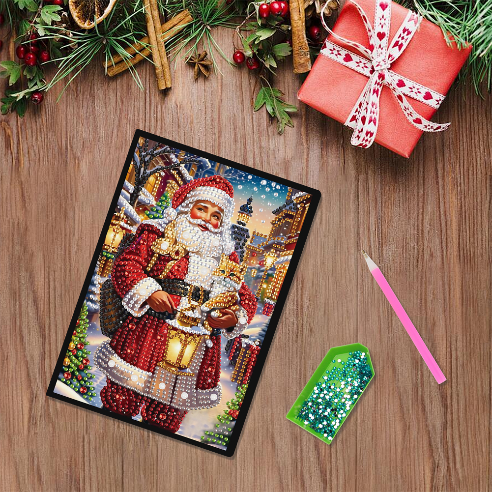 Santa Claus A5 Size Diamond Pa - Resin Art Bookmark ulasan dan harga
