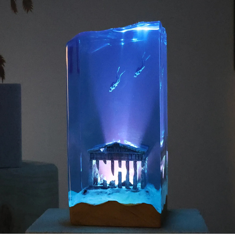 NEW Marine Art Home Decoration - Resin Art With Wood ulasan dan harga