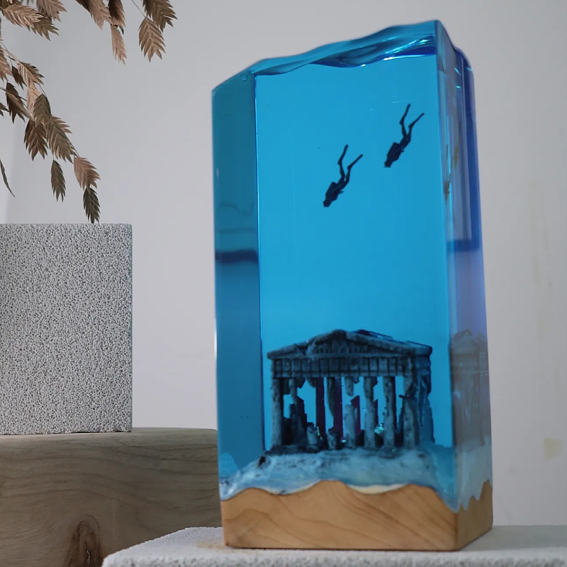 NEW Marine Art Home Decoration - Resin Art With Wood ulasan dan harga