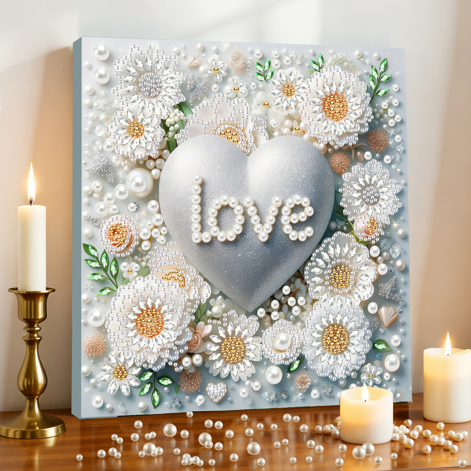 Diamond Dots Pearl Gem Paintin - Resin Art Frame ulasan dan harga