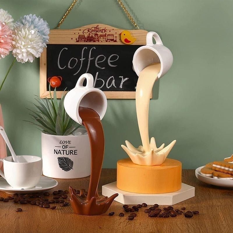 3D Coffee Cup Art Sculpture Of - Resin Art Pouring ulasan dan harga