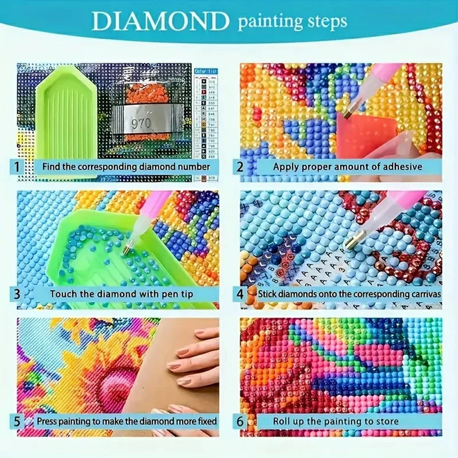 Cartoon Happy Old Couple 5D Fu - Resin Art Canvas ulasan dan harga