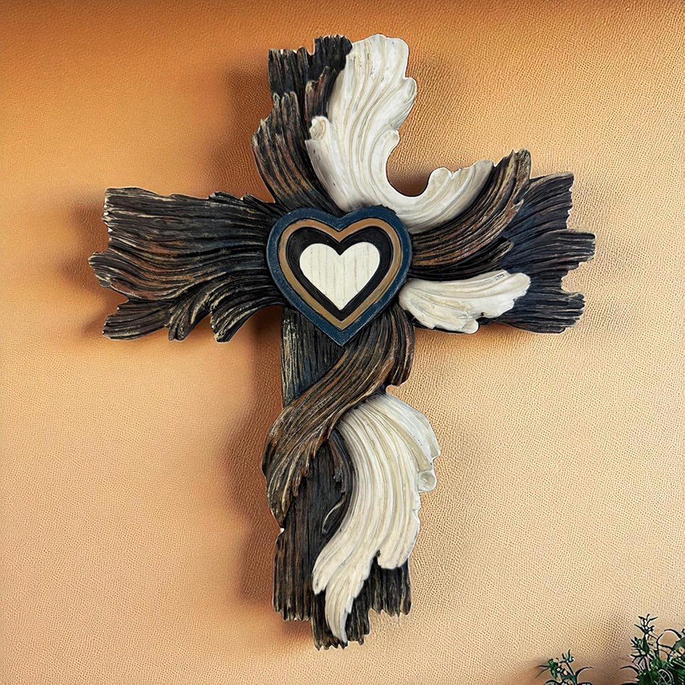 2D Wall Cross Decorations for  - Resin Art With Wood ulasan dan harga