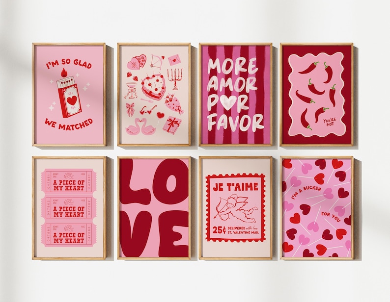 Cute Pink and Red Valentine's  - Resin Art Quote ulasan dan harga