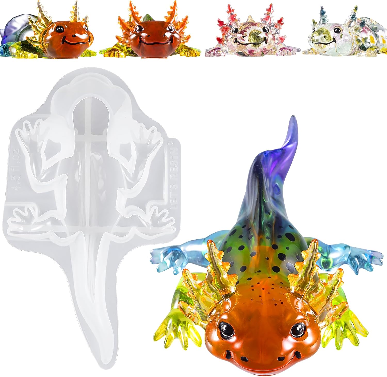 Large Axolotl Resin Molds Sili - Resin Art And Craft ulasan dan harga