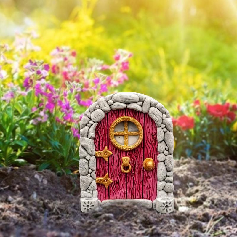 Elf Fairy Door Miniature Garde - Resin Art With Wood ulasan dan harga