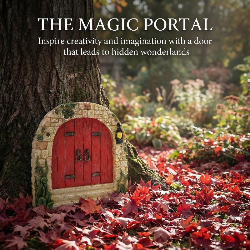 Elf Fairy Door Miniature Garde - Resin Art With Wood ulasan dan harga