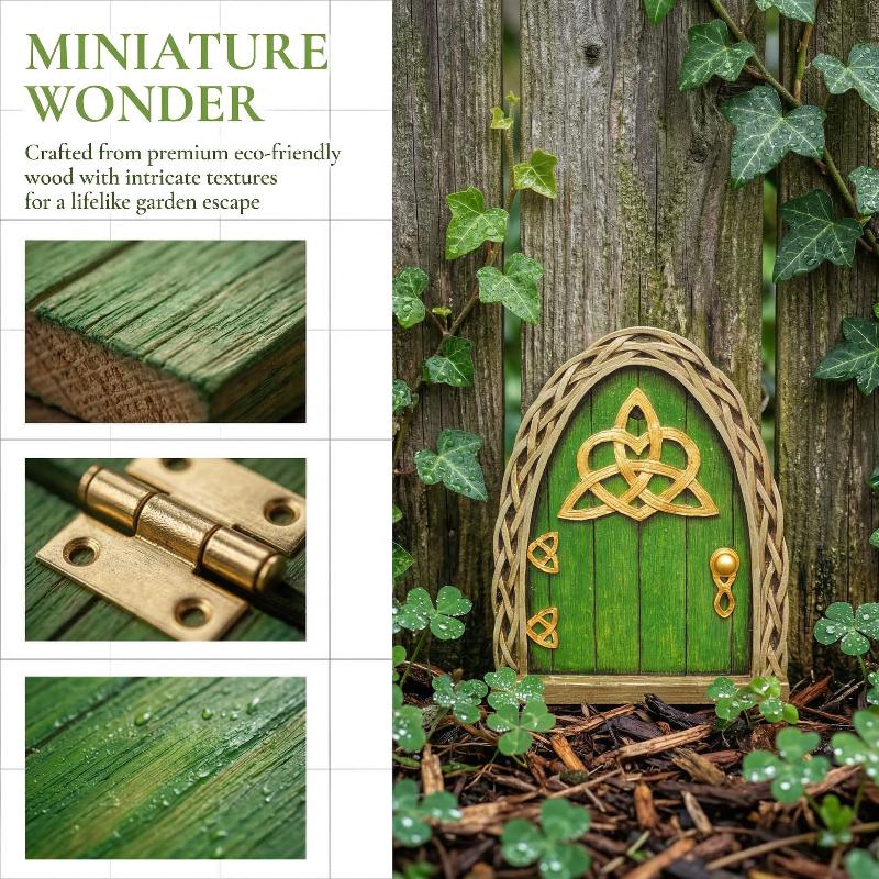 Elf Fairy Door Miniature Garde - Resin Art With Wood ulasan dan harga