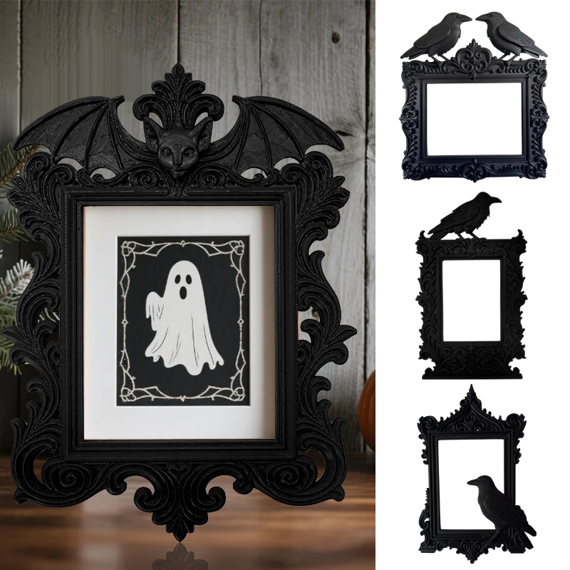 Decorations HaLLoween Crow Bat - Resin Art Frame ulasan dan harga