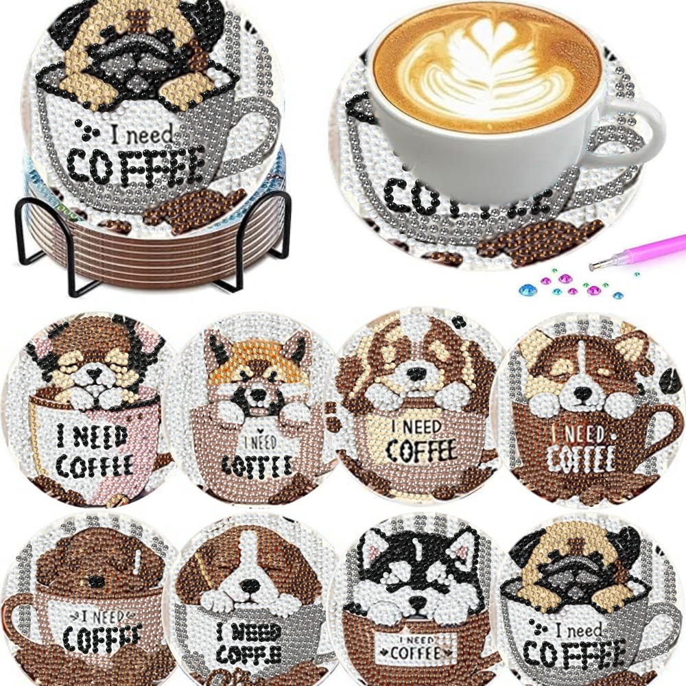 8 pieces/set of diamond painti - Resin Art Canvas ulasan dan harga