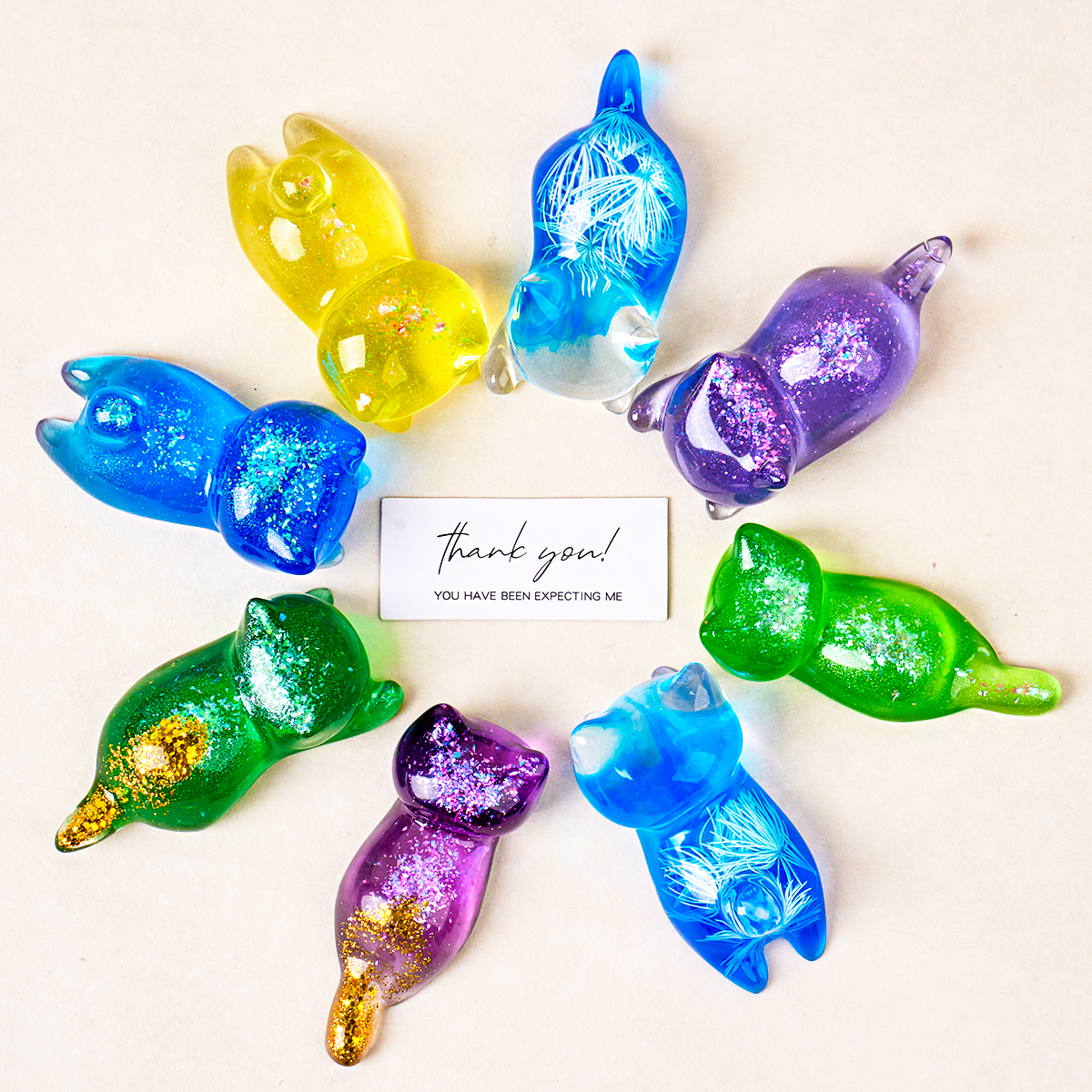 3D Cat Crystal Epoxy Resin Mol - Resin Art Products ulasan dan harga
