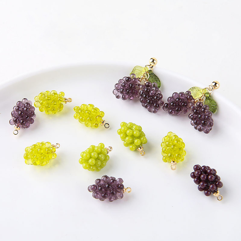 6pcs Cute Little Grapes Resin  - Resin Art Materials Kit ulasan dan harga