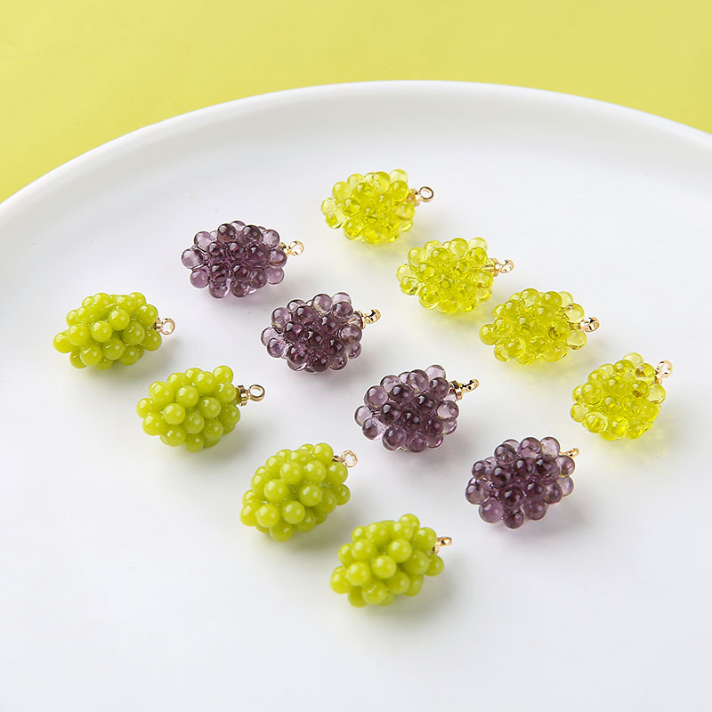 6pcs Cute Little Grapes Resin  - Resin Art Materials Kit ulasan dan harga
