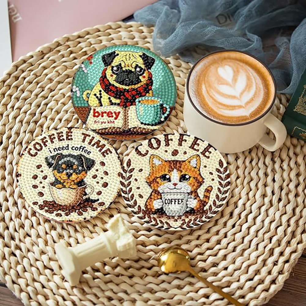 8 diamond painting coasters wi - Resin Art Canvas ulasan dan harga