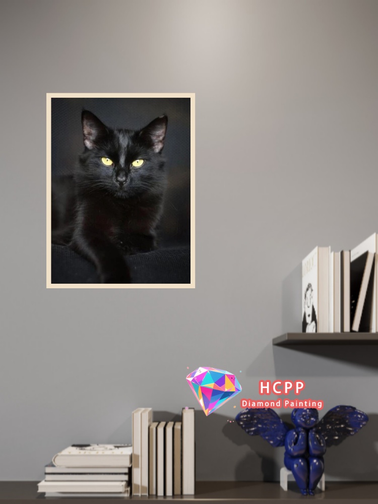 unframe Black Cat Animal Diamo - Resin Art And Craft ulasan dan harga