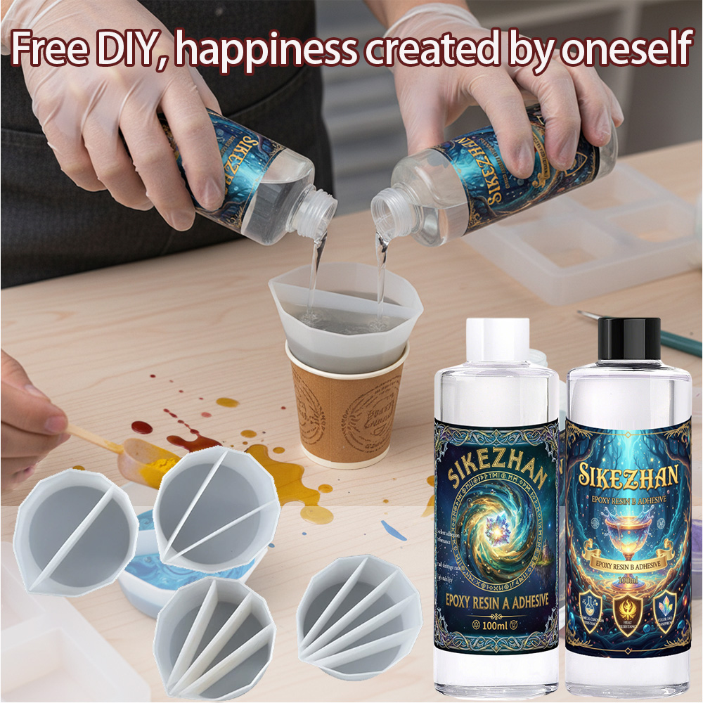 Epoxy Resin Kit with 4 Silicon - Resin Art Pouring ulasan dan harga