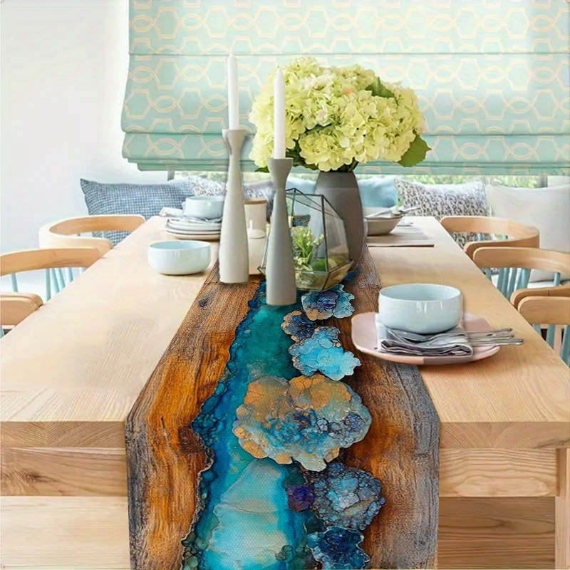 Resin Geode Table Runner Polye - Resin Art Geode ulasan dan harga