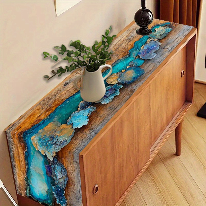 Resin Geode Table Runner Polye - Resin Art Geode ulasan dan harga
