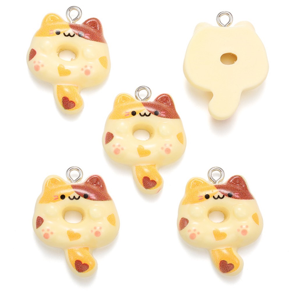 10Pcs Kawaii Cartoon Cat Resin - Resin Art Handmade ulasan dan harga