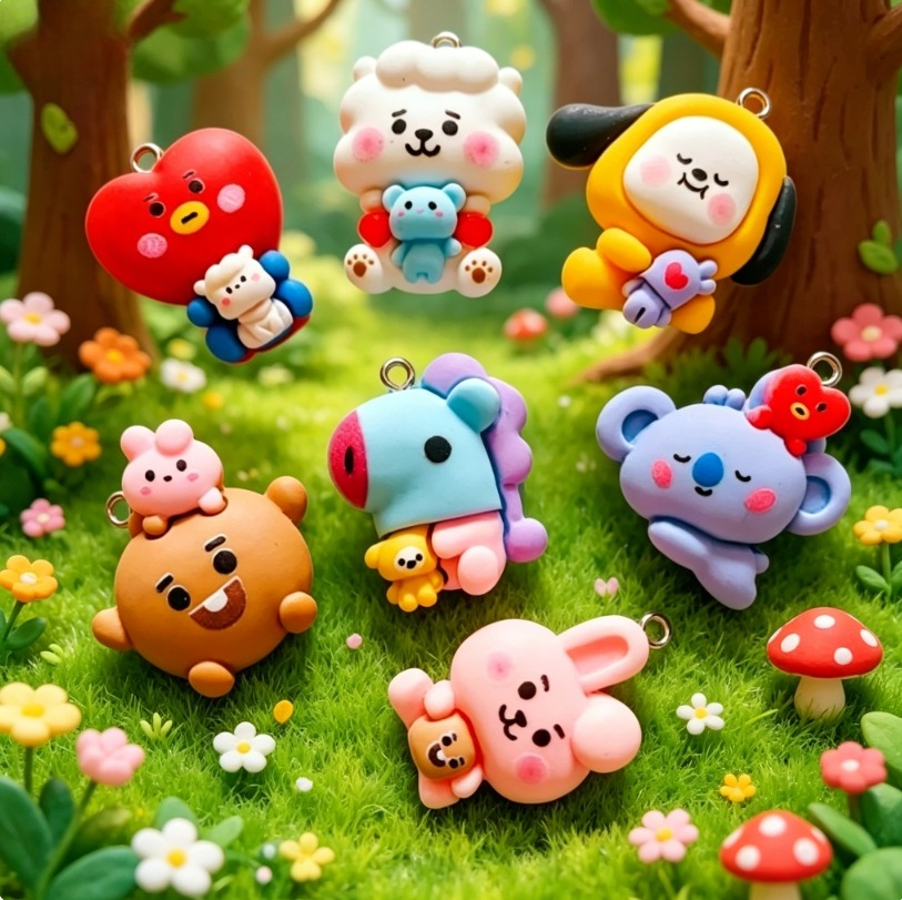 70PCS Kawaii Dog Bunny Cute Re - Resin Art Handmade ulasan dan harga