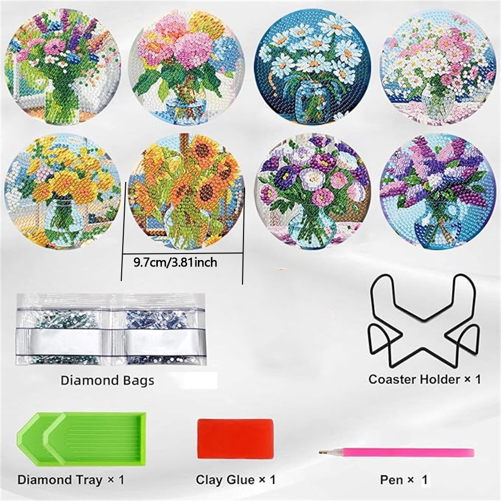 8-piece set of diamond paintin - Resin Art Canvas ulasan dan harga
