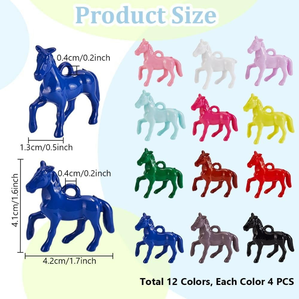 48pcs Opaque Acrylic Pendants  - Resin Art Materials Kit ulasan dan harga