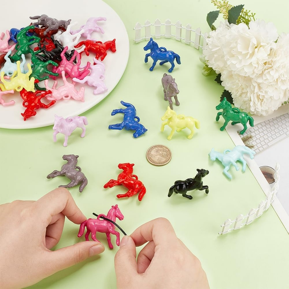 48pcs Opaque Acrylic Pendants  - Resin Art Materials Kit ulasan dan harga
