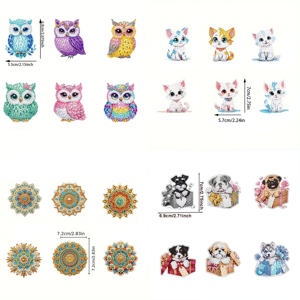 6-piece/set DIY Diamond Keycha - Resin Art Canvas ulasan dan harga