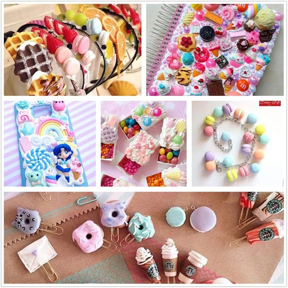 30pcs Random Candy Slime Charm - Resin Art Materials Kit ulasan dan harga