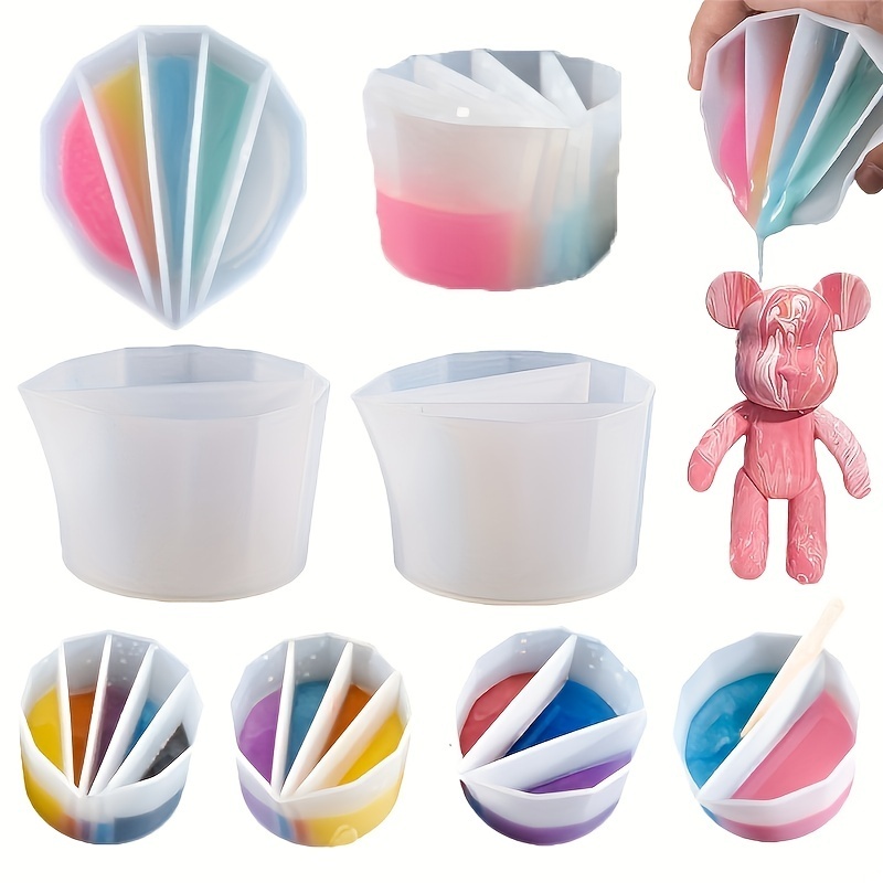 1pc Silicone Split Cup with Di - Resin Art Pouring ulasan dan harga