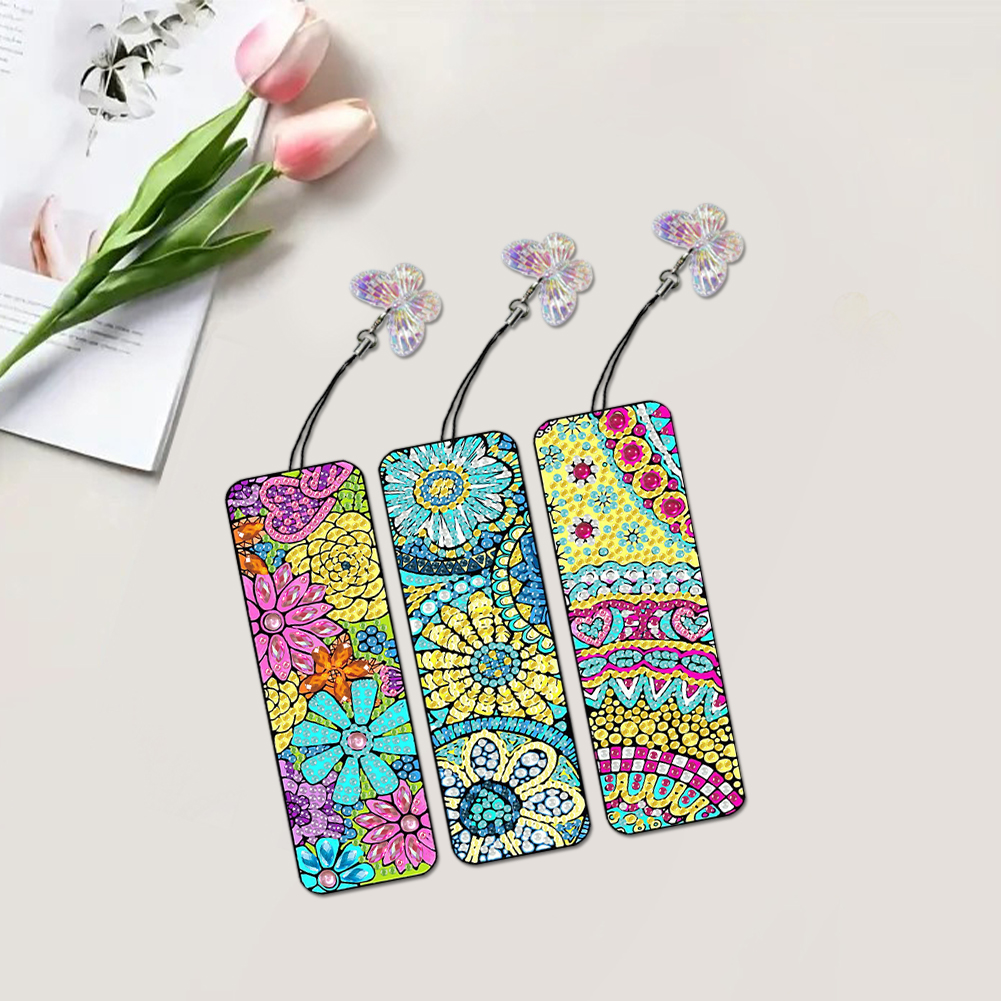 3Pcs Special Shaped Colorful F - Resin Art Bookmark ulasan dan harga