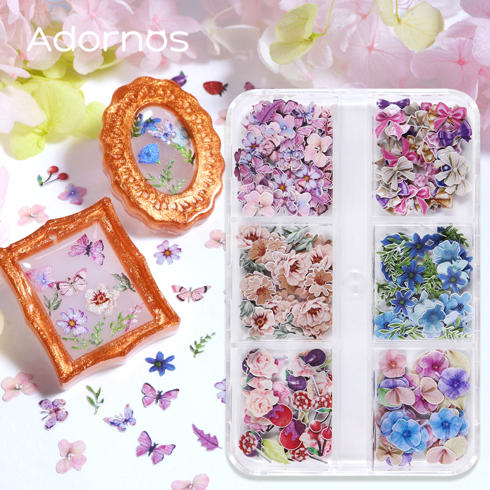 180pcs/box Wood Pulp Flowers C - Resin Art With Wood ulasan dan harga