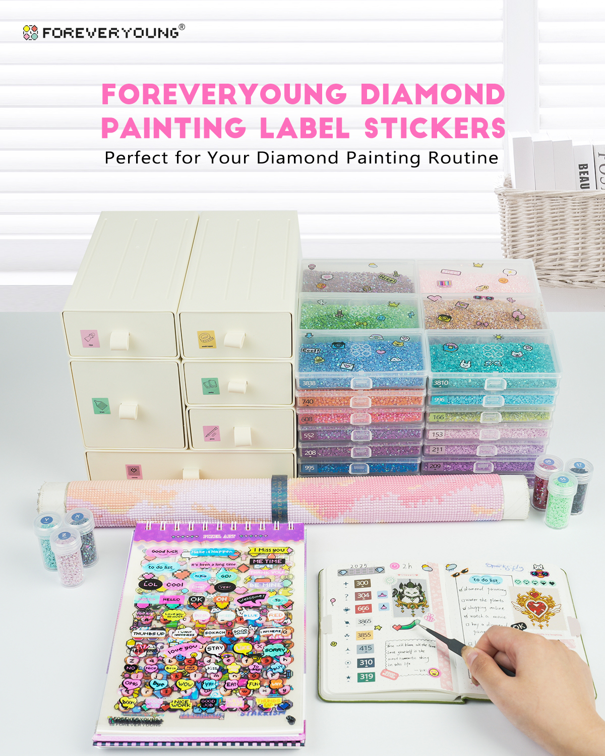 Diamond Painting Label Sticker - Resin Art Guide Book ulasan dan harga