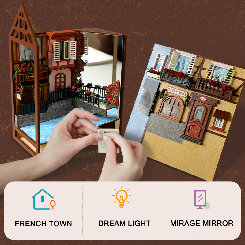 DIY Wooden Book Nook Retro Col - Resin Art With Wood ulasan dan harga