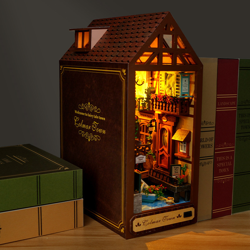 DIY Wooden Book Nook Retro Col - Resin Art With Wood ulasan dan harga