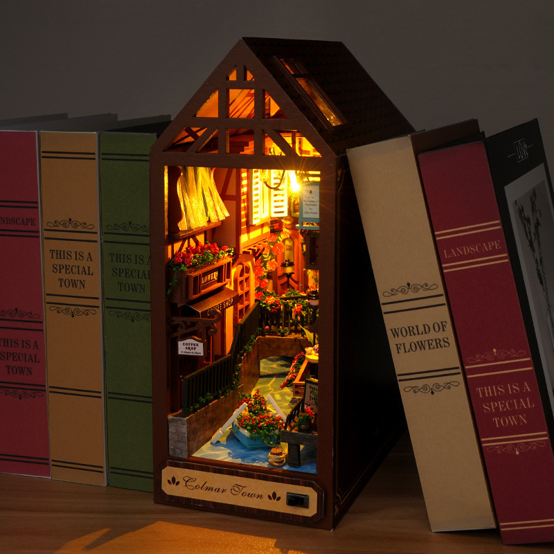 DIY Wooden Book Nook Retro Col - Resin Art With Wood ulasan dan harga