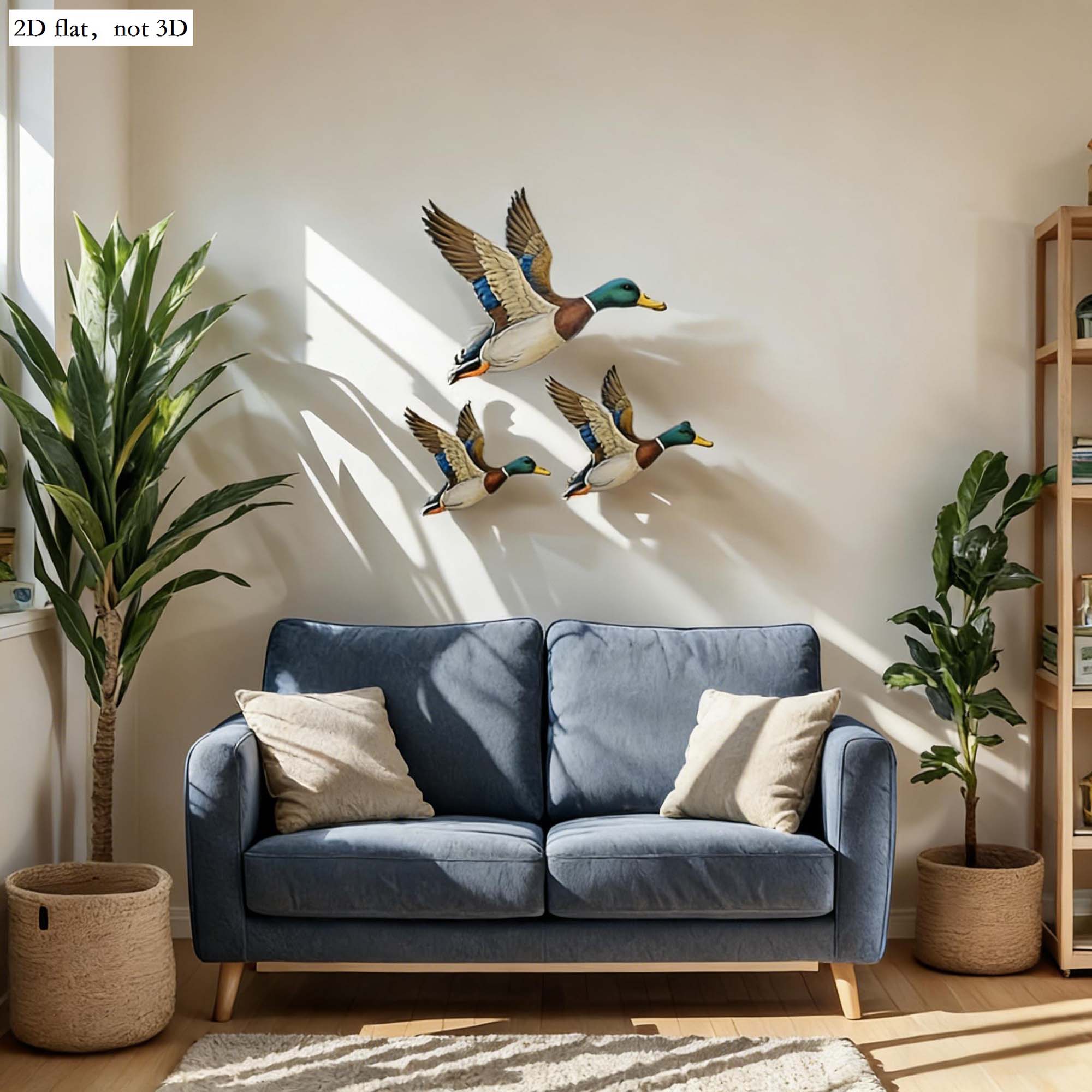 3Pcs Wild Duck Wall Arts Uniqu - Resin Art With Wood ulasan dan harga
