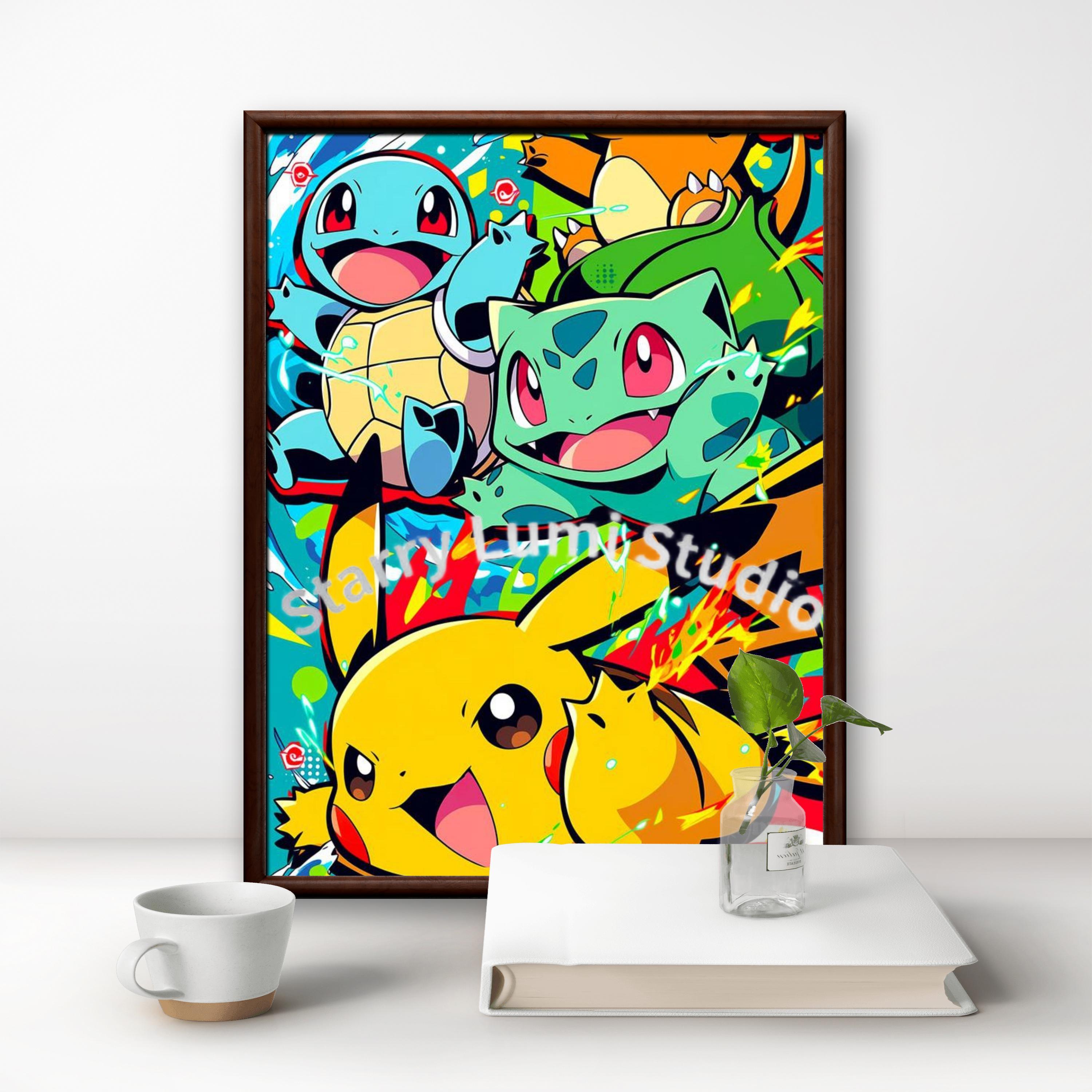 2026 New Pokémon Cute Pikachu  - Resin Art Canvas ulasan dan harga