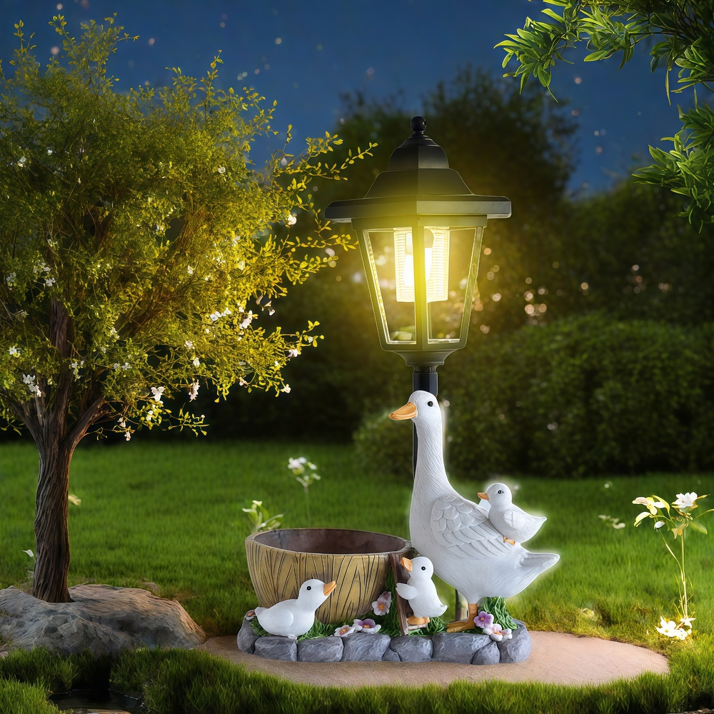 Solar Duck Night Light Garden  - Resin Art And Craft ulasan dan harga