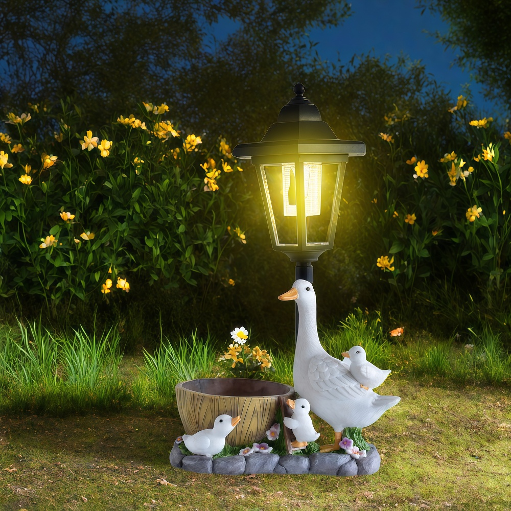 Solar Duck Night Light Garden  - Resin Art And Craft ulasan dan harga