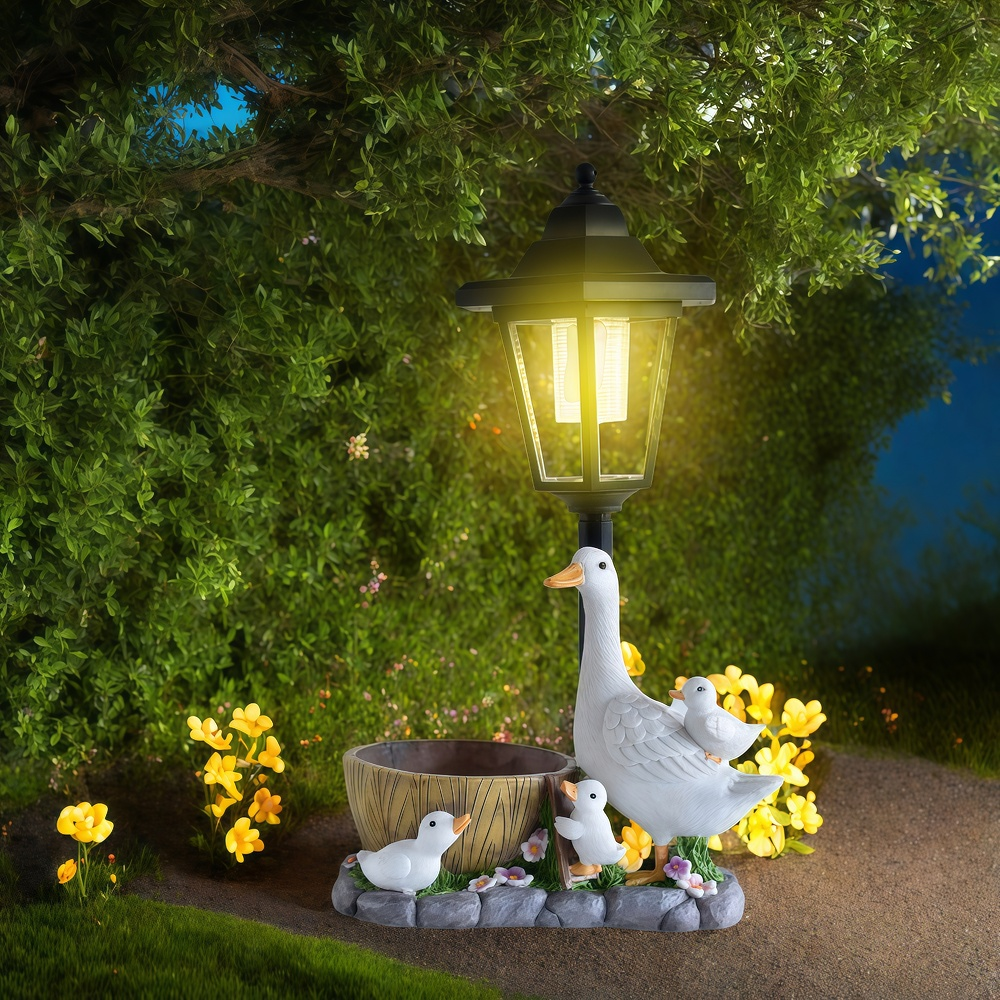 Solar Duck Night Light Garden  - Resin Art And Craft ulasan dan harga