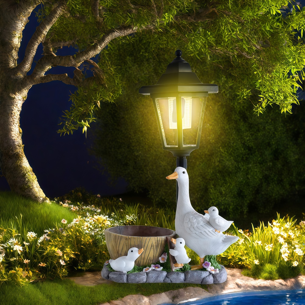 Solar Duck Night Light Garden  - Resin Art And Craft ulasan dan harga